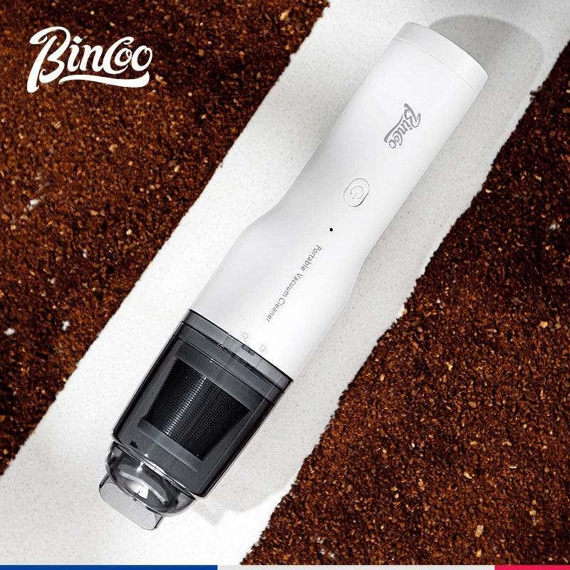 مكنسة قهوة محمولة Binco مع وظيفة الشفط والنفخ - أبيض.
