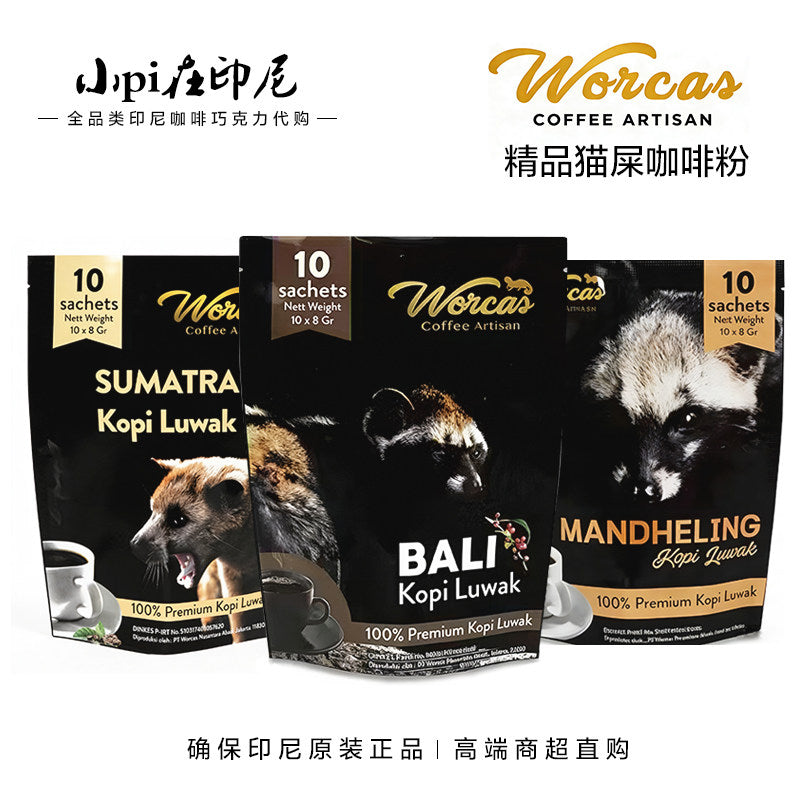 أصلي 100% أظرف قهوة Kopi Luwak الإندونيسية من Worcas