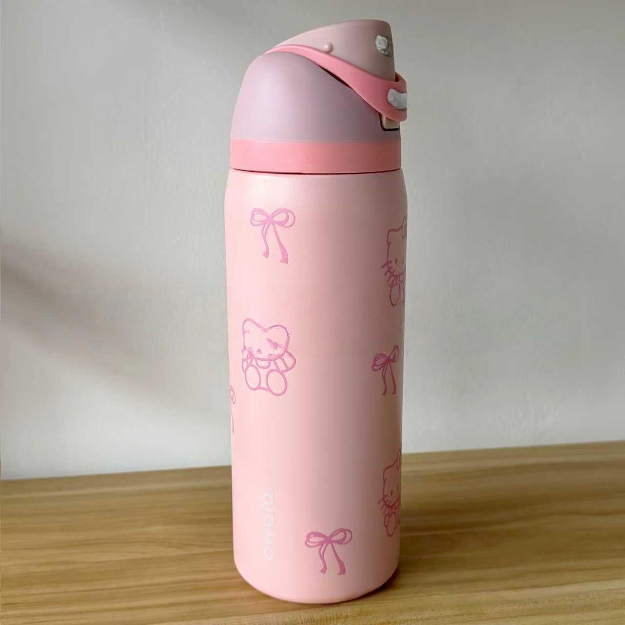 مطارة Owala FreeSip عازلة للحرارة باللون الوردي - 32oz.