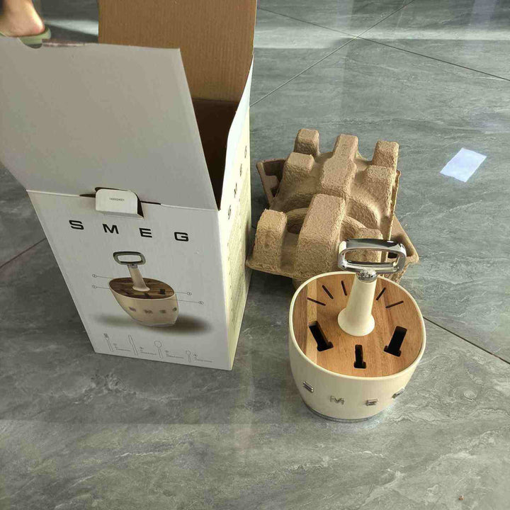 SMEG طقم أدوات مائدة SMEG مع حامل أنيق  ستانلس ستيل عالي الجودة - رفعة