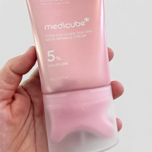 medicube Salmon PDRN Collagen Gua Sha Neck Cream lifts and tightens wrinkles