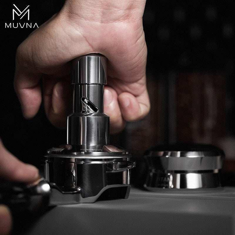 مكبس قهوة Muvna مقاس 58.35mm ستانلس ستيل بضغط ثابت.