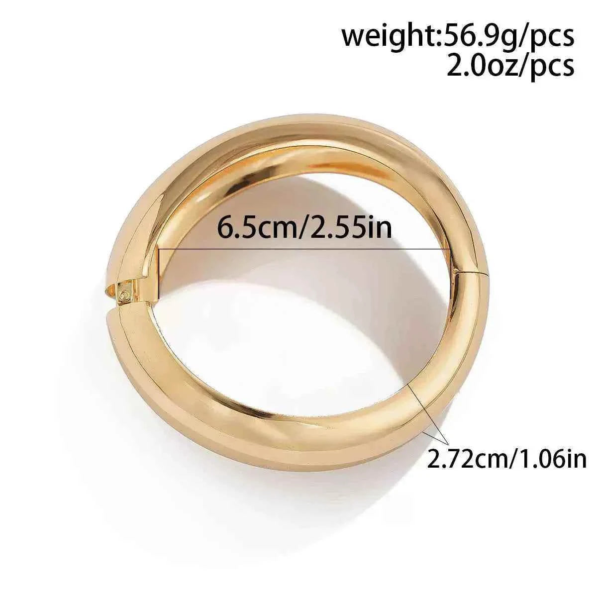 سوار نسائي | تصميم معدني لامع مفتوح بنمط غير منتظم موضة 2025 spring bracelet.