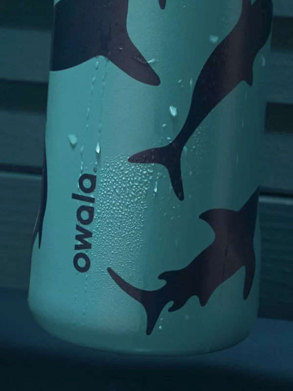 American version of Owala Deep Sea Shark Thermos Cup FreeSip Thermal Insulation Straw Leak-proof Portable Water Cup 945ml