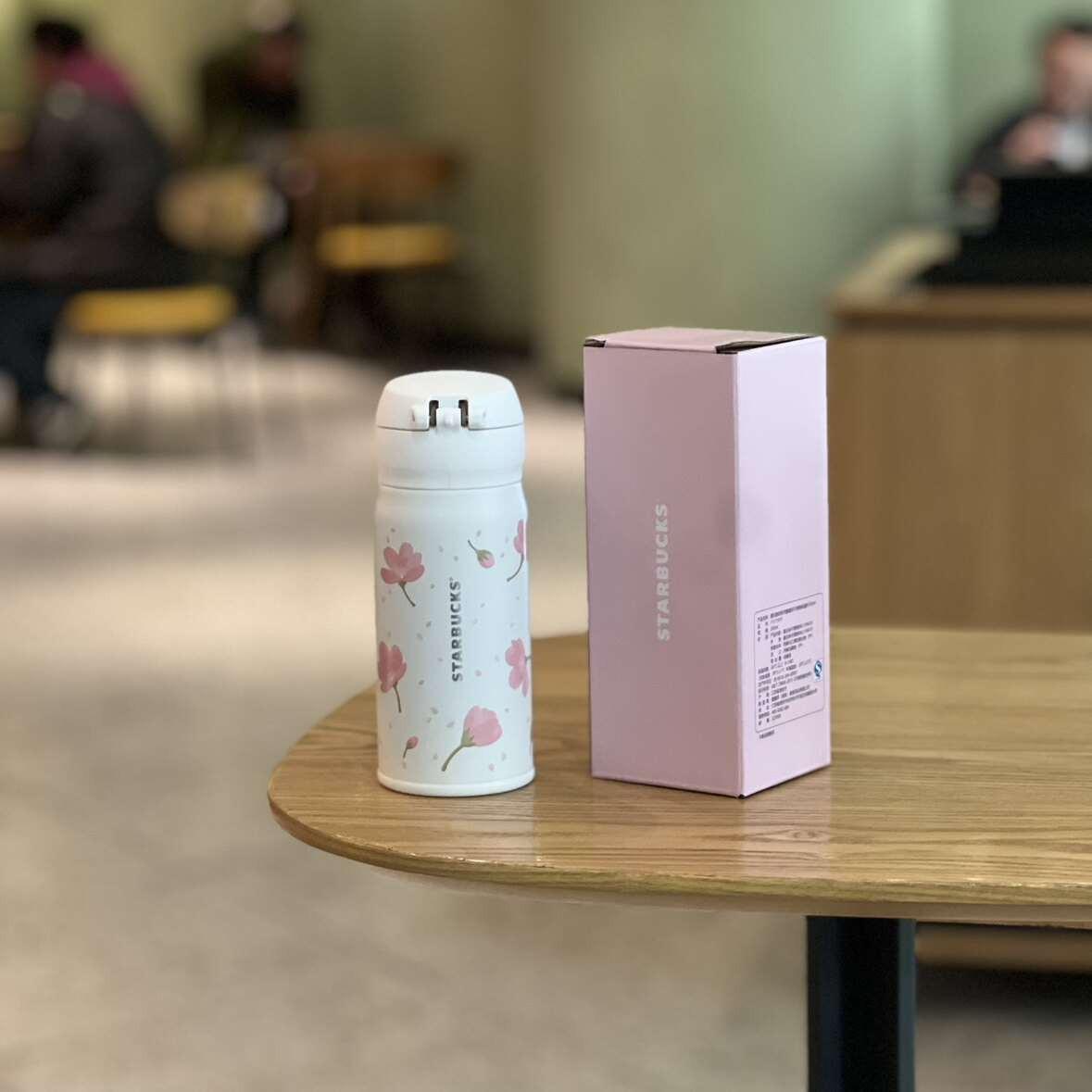 Starbucks Cup 2025 Cherry Blossom Spring Bloom Pink Girl's Heart Cold Glass Stainless Steel Straw Insulated Water Cup.