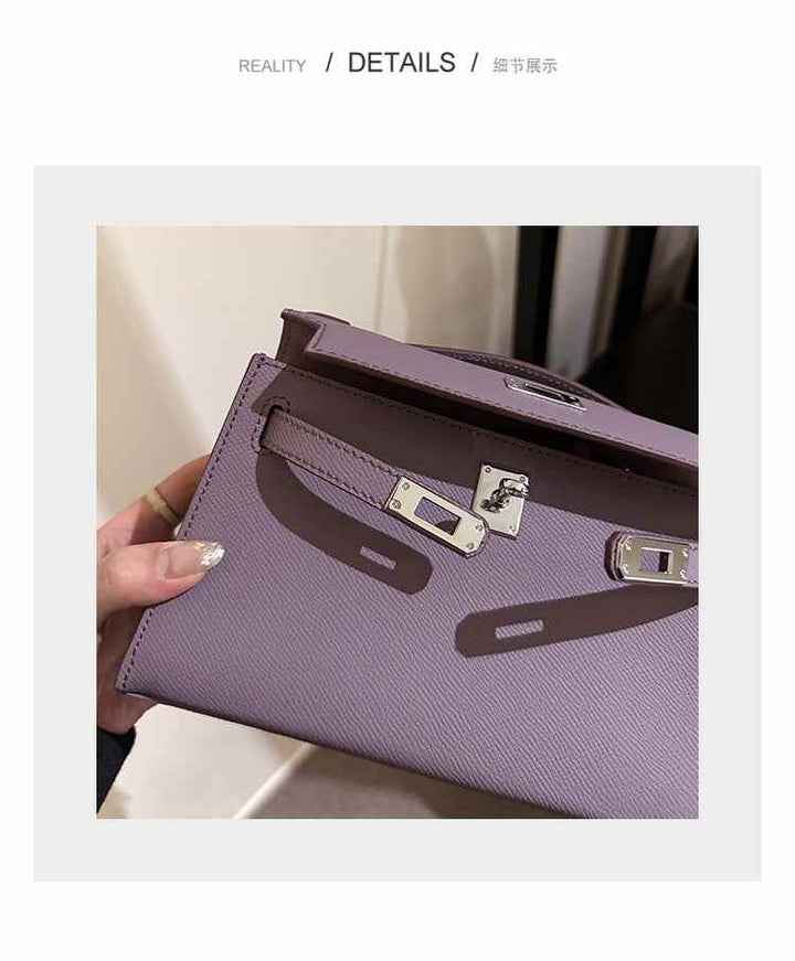 Racechoice Crossbody Bag Premium Purple Bag Women's Wide Strap Generation Kelly Bag One Shoulder Armpit Bag