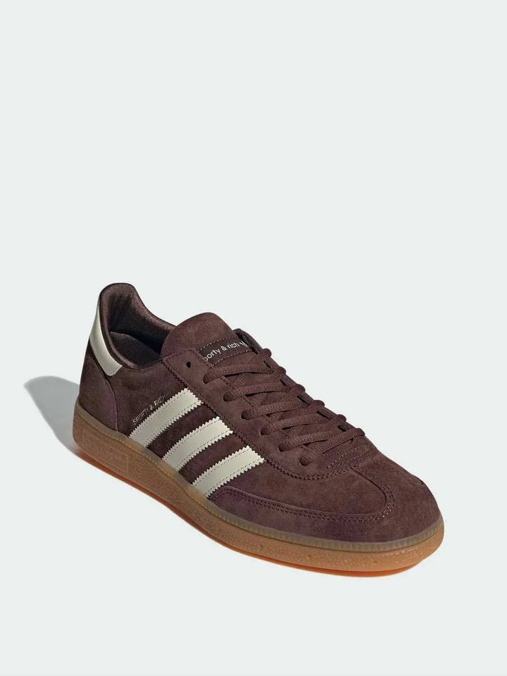Adidas official genuine vintage low-top brown suede casual board shoe with white stripes and gum sole