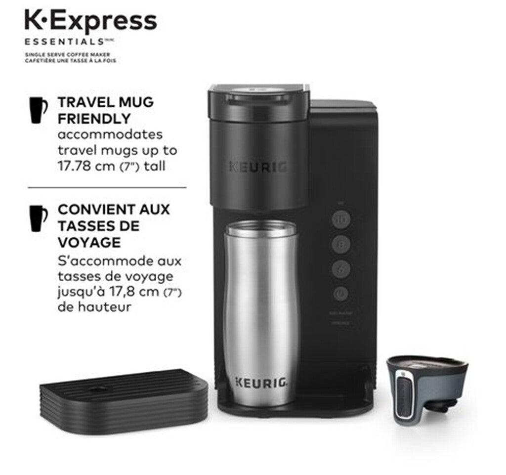ماكينة كبسولات بشعار Keurig بصينية تقطير قابلة للفصل