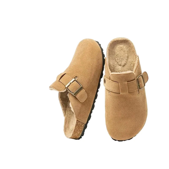 شبشب دالاكسيونج قطني بنعل مقاوم للانزلاق وبطانة فرو دافئة للراحة اليومية