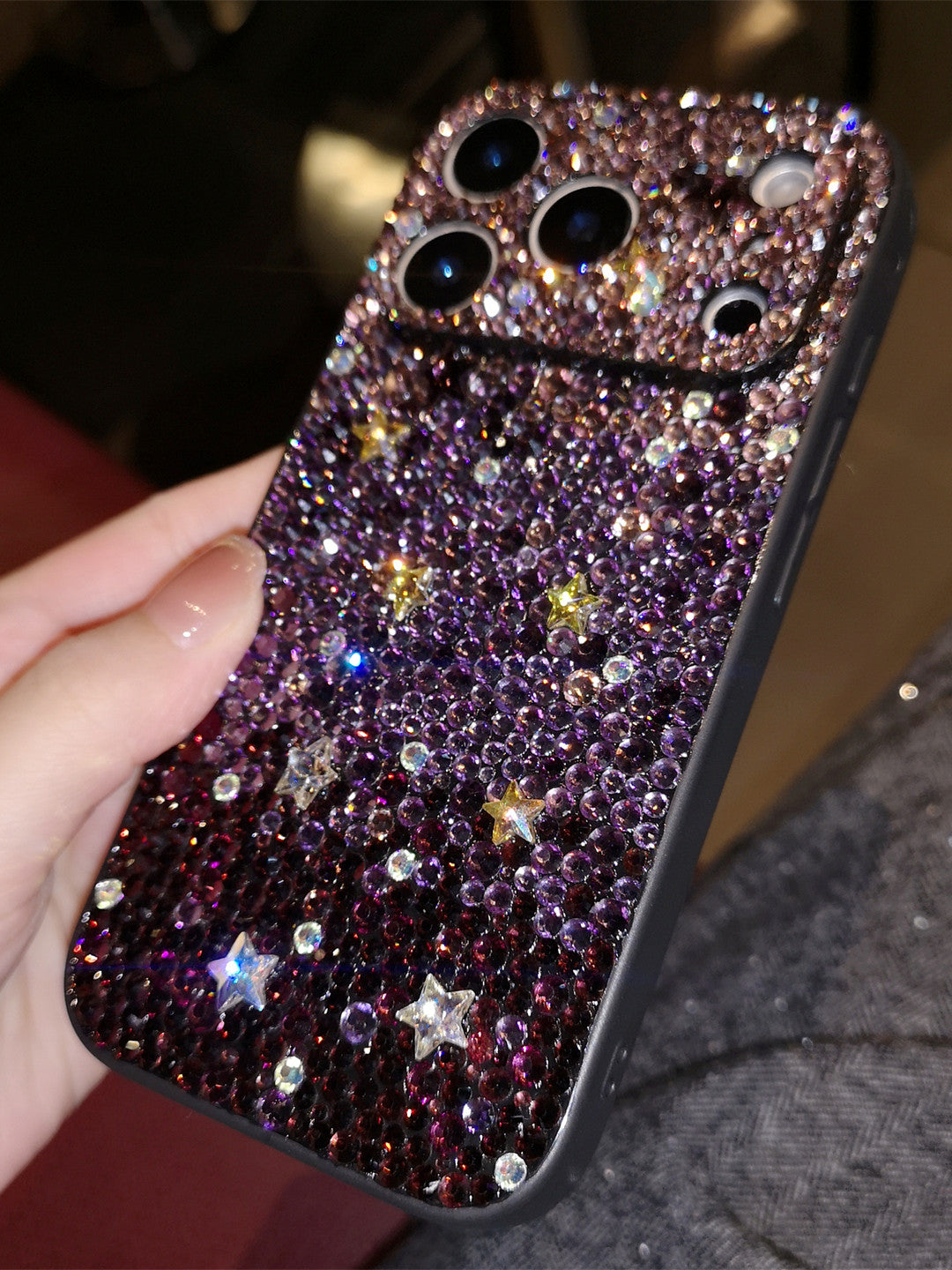 Internet celebrity new model for iPhone 17 Pro Max, Apple 16 mobile phone case, Air, premium look, 15 Plus luxury rhinestone gradient-color protective case, 14 all-inclusive precision-cutout drop-resistant case, 13, for women, 12