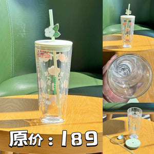 كوب Starbucks بتصميم Floral وألوان Pastel مميزة.
