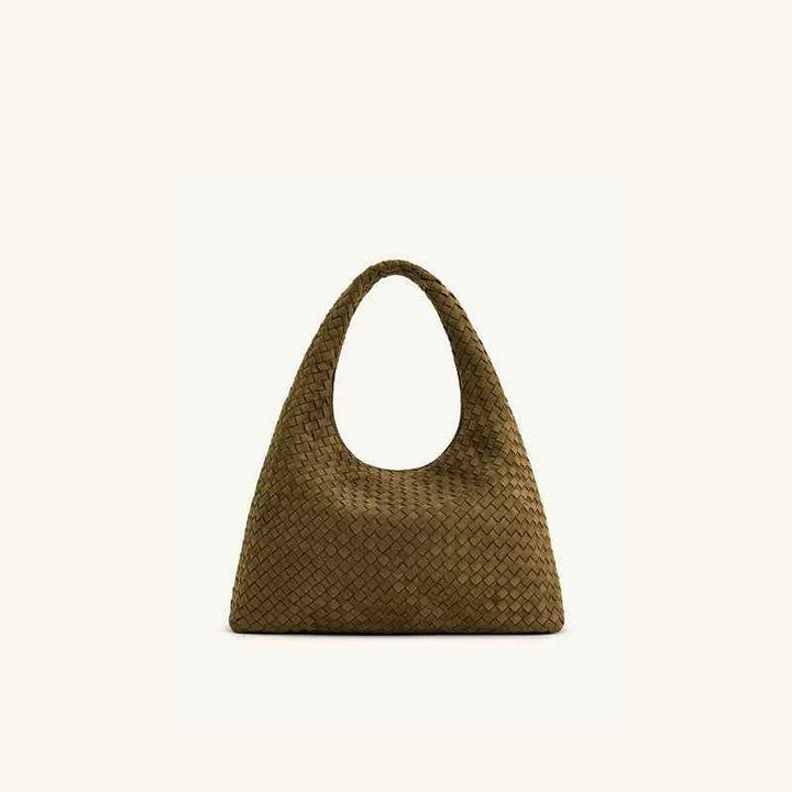 JW PEI large capacity woven women's handbag in brown vintage style commuter bag