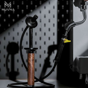 MUVNA Brew Head Steam Cleaning Brush with Solid Wood Handle.
