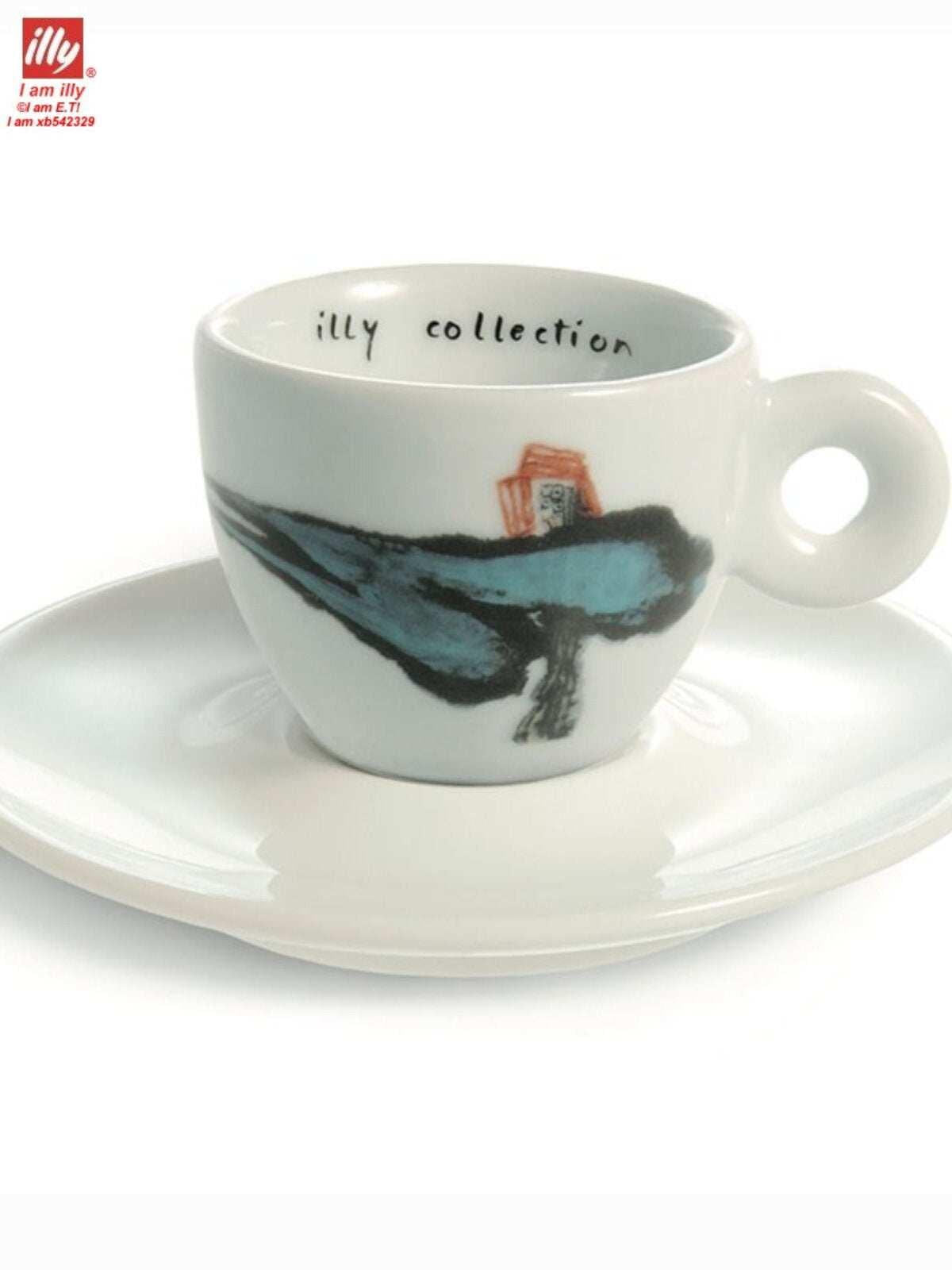 طقم أكواب Espresso من illy collection برسومات فنية.