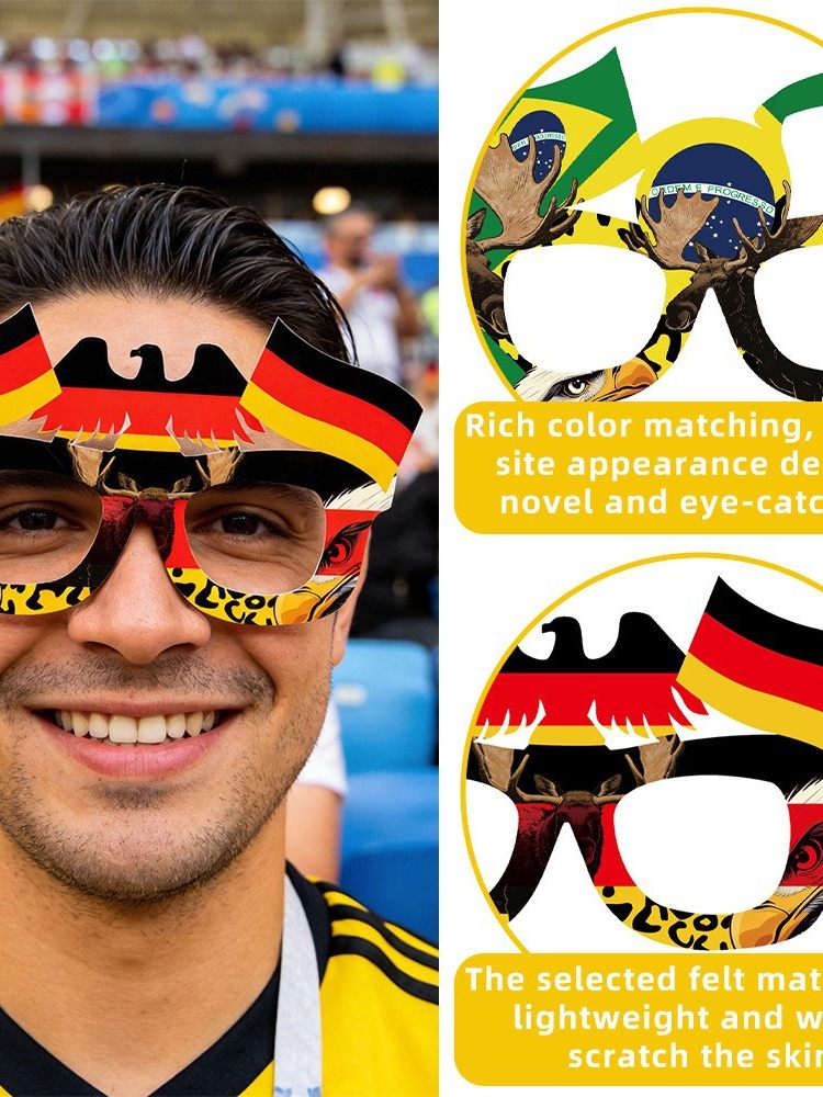 نظارات احتفالات World Cup بتصاميم أعلام دول متنوعة