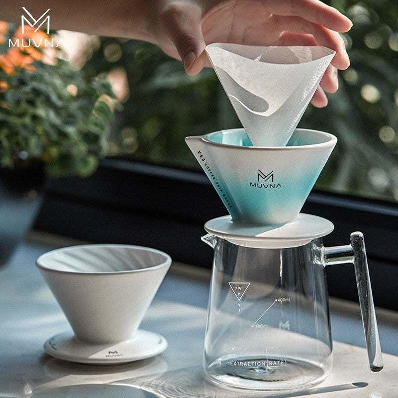 MUVNA Ceramic Filter Cup Drip Coffee V60.