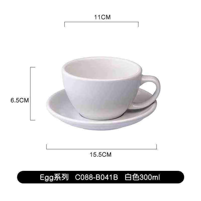 كوب Latte و Cappuccino سيراميك بتصميم Egg سعة 300ml.