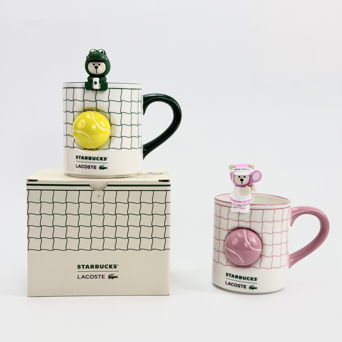 أصلي 100% كوب سيراميك Starbucks Lacoste بتصميم التنس