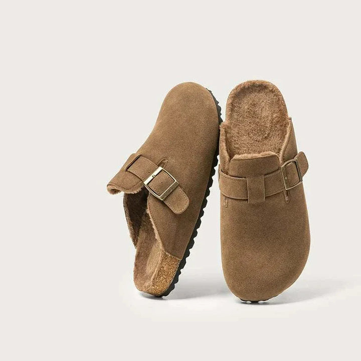 شبشب دالاشيونغ الشتوي الرجالي بتصميم ريترو مع نعل مقاوم للانزلاق وبطانة فرو كثيفة للدفء والراحة