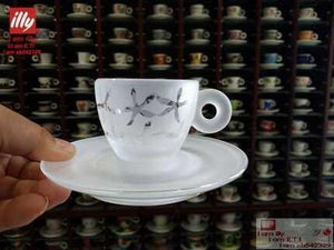 طقم أكواب Espresso زجاجي مثلج بتصميم illy الفاخر.