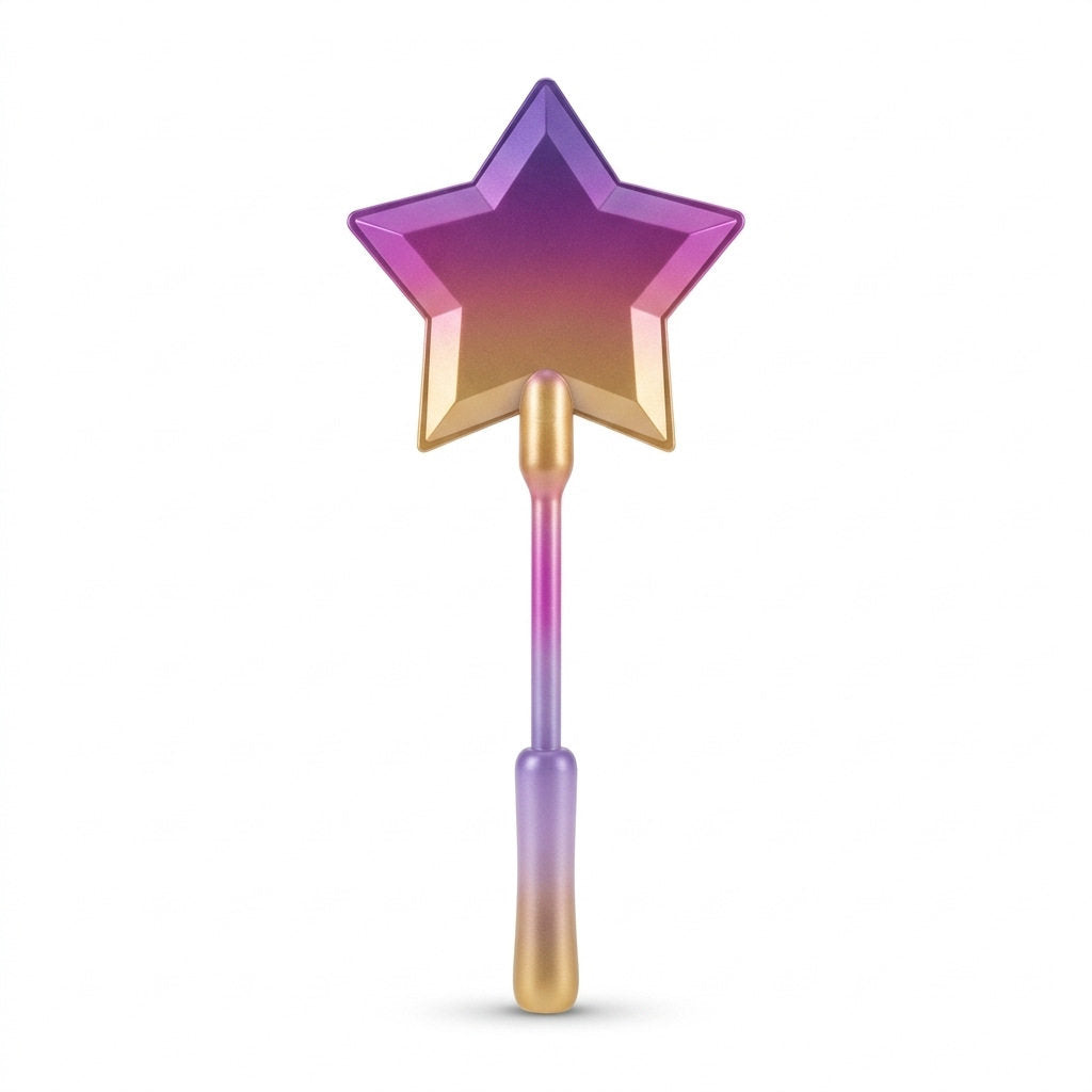 Magic Wand وردي بتصميم نجمة | عصا سحرية فاخرة
