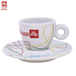 فنجان Espresso illy سيراميك بتصميم Live happily.