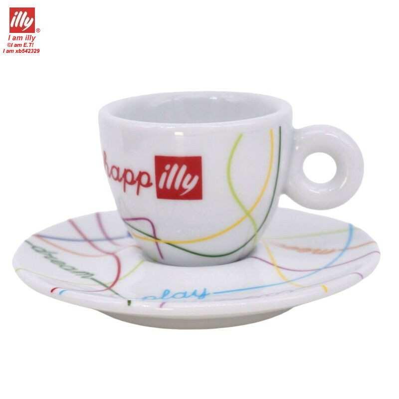 فنجان Espresso illy سيراميك بتصميم Live happily.