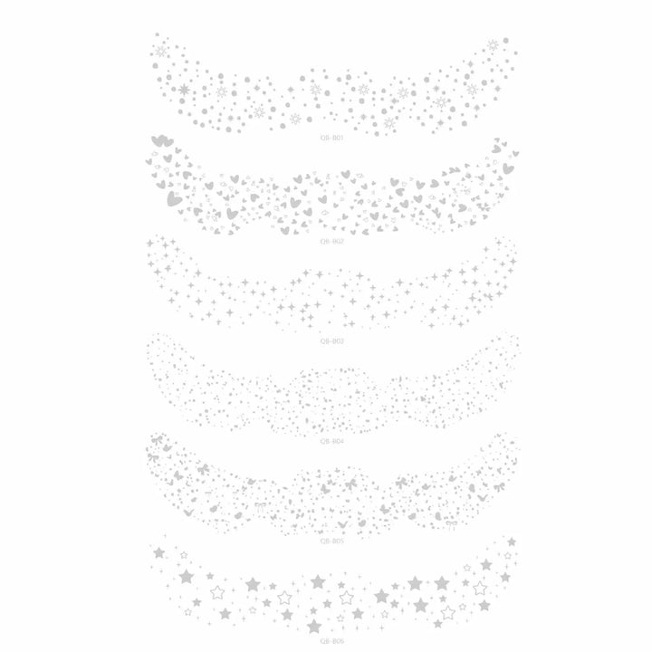 Taylor Swift Freckle Makeup Patches glittering decorative face stickers in star and heart shapes for a radiant look