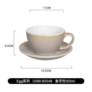 كوب Latte و Cappuccino سيراميك بتصميم Egg سعة 300ml.