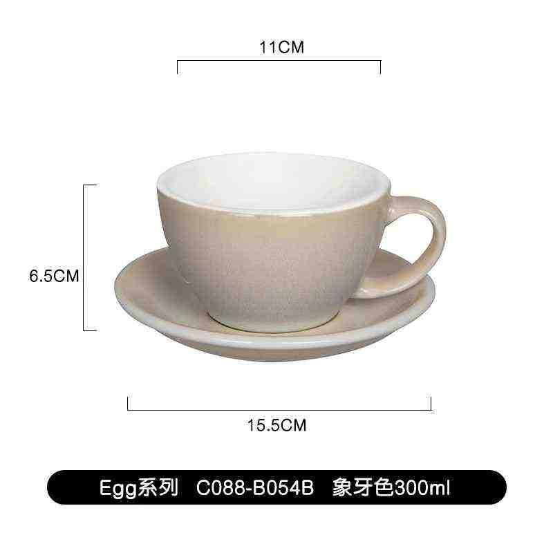 كوب Latte و Cappuccino سيراميك بتصميم Egg سعة 300ml.