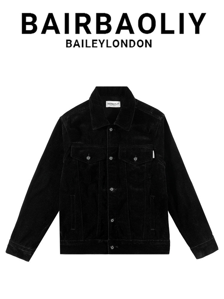 BAIRBAOLIY Exquisite Little Bear Collaboration Chenille Haute Couture Fabric Light Luxury Jacket Slim Men's Wear