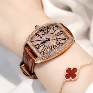 davena watch women's 2026 new full diamond women's light luxury niche women's watch red famous brand genuine products.