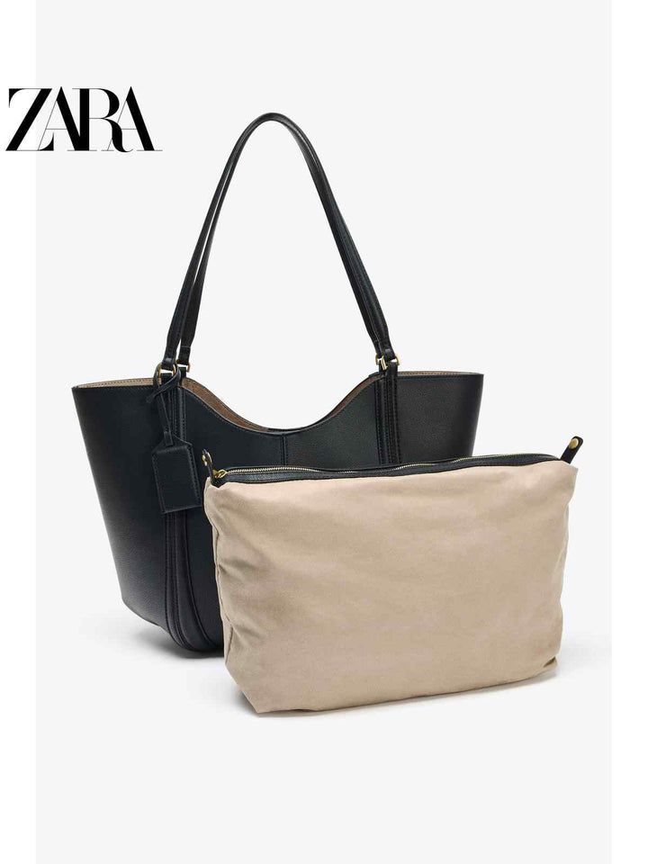 ZARA2025 Autumn New Women's Bag Large Capacity One Shoulder Shopping Tote Bag 6042612 800