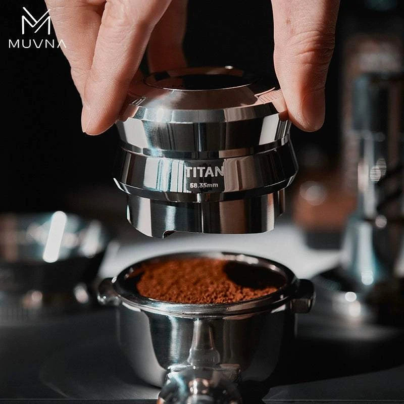 MUVNA Espresso Bottomless Handle and Press Ring Set.