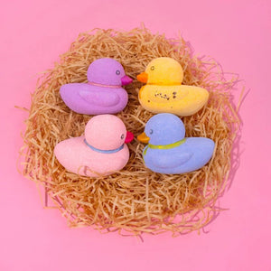4 Amazon cross-border children's bath balls, bath salt balls, multi-bubble bath, cute duck special-shaped bath ball set box