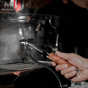 MUVNA Brew Head Steam Cleaning Brush with Solid Wood Handle.