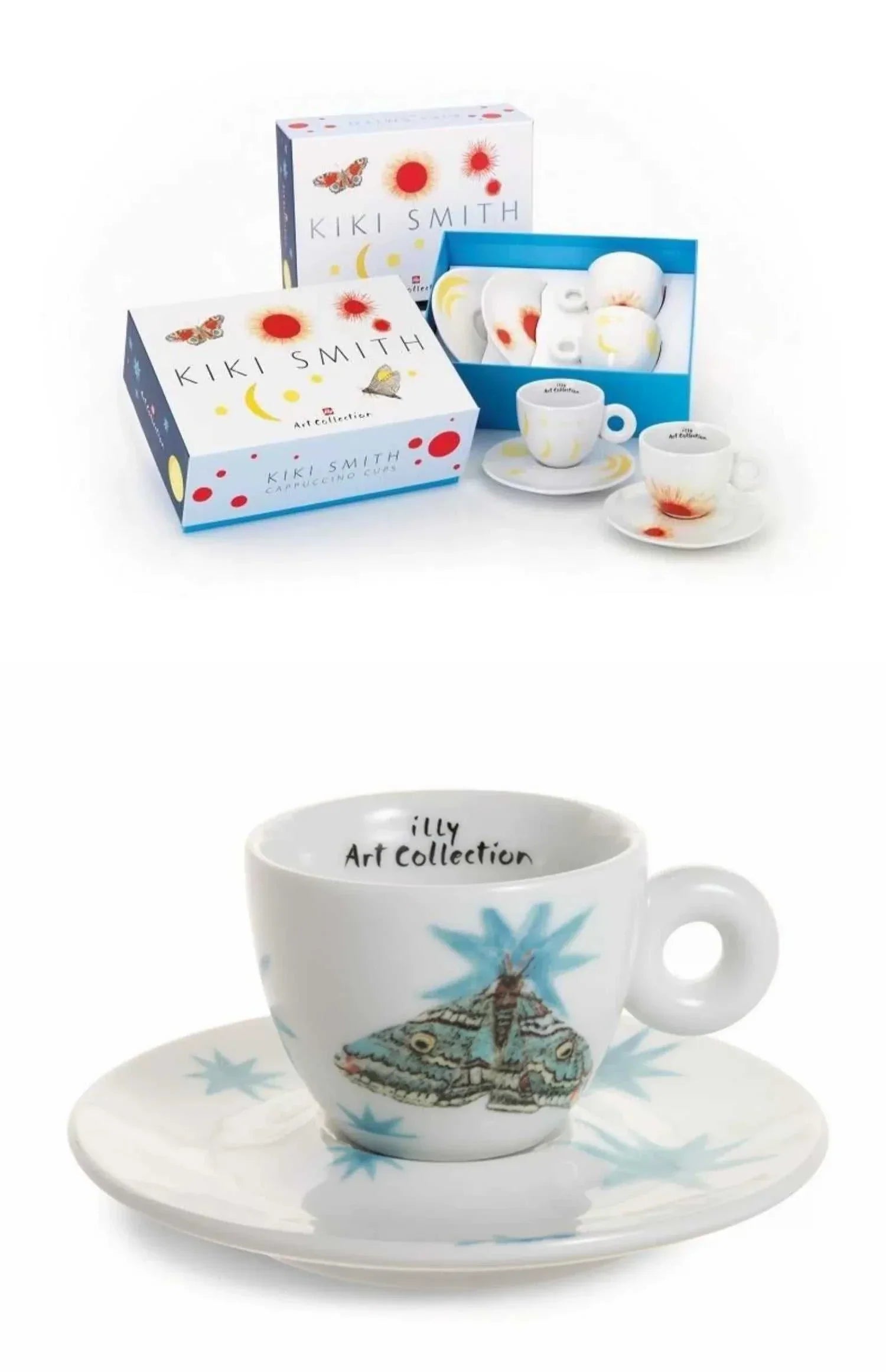 illy 2012 Kiki Smith Butterfly Star Collection Cup Set.
