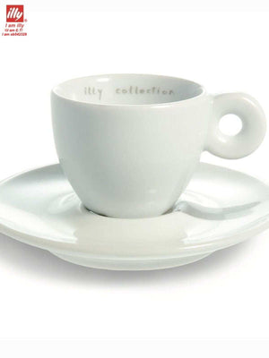 طقم أكواب Espresso من illy بتصميم Art Collection أبيض.