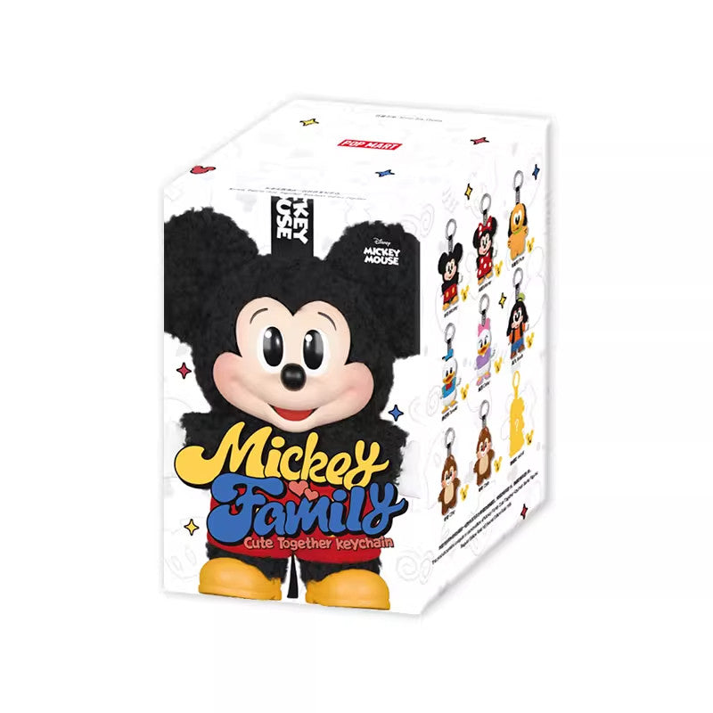 أصلي 100% POP MART ميدالية مفاتيح Mickey Family أفخم