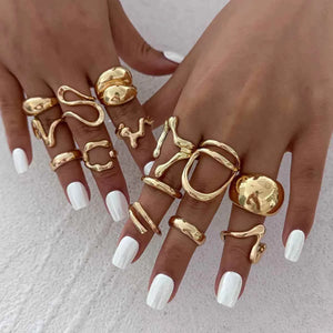 خواتم Statement بتصاميم Chunky عصرية Gold & Silver.