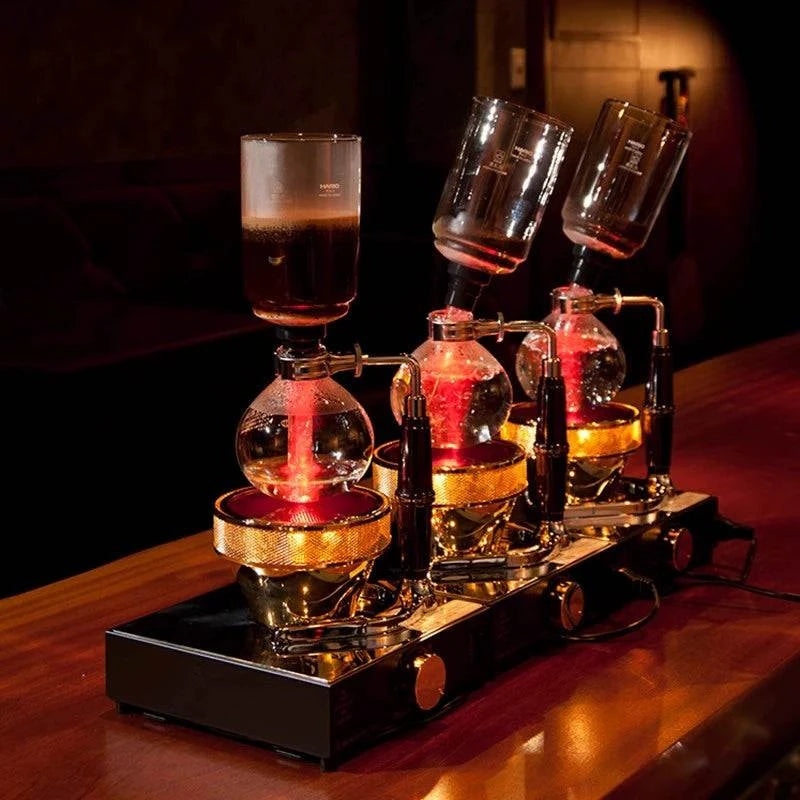 HARIO Siphon Heat Resistant Glass Siphon Coffee Pot Brew Coffee Maker Set.
