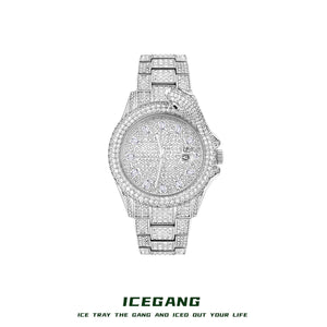 ساعة ICEGANG بميناء أبيض من الأمام