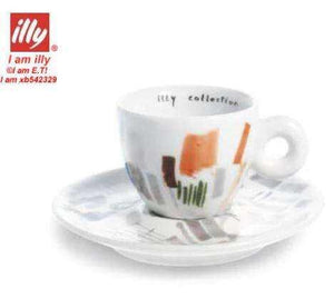 فنجان قهوة illy collection سيراميك بتصميم فني ملون.