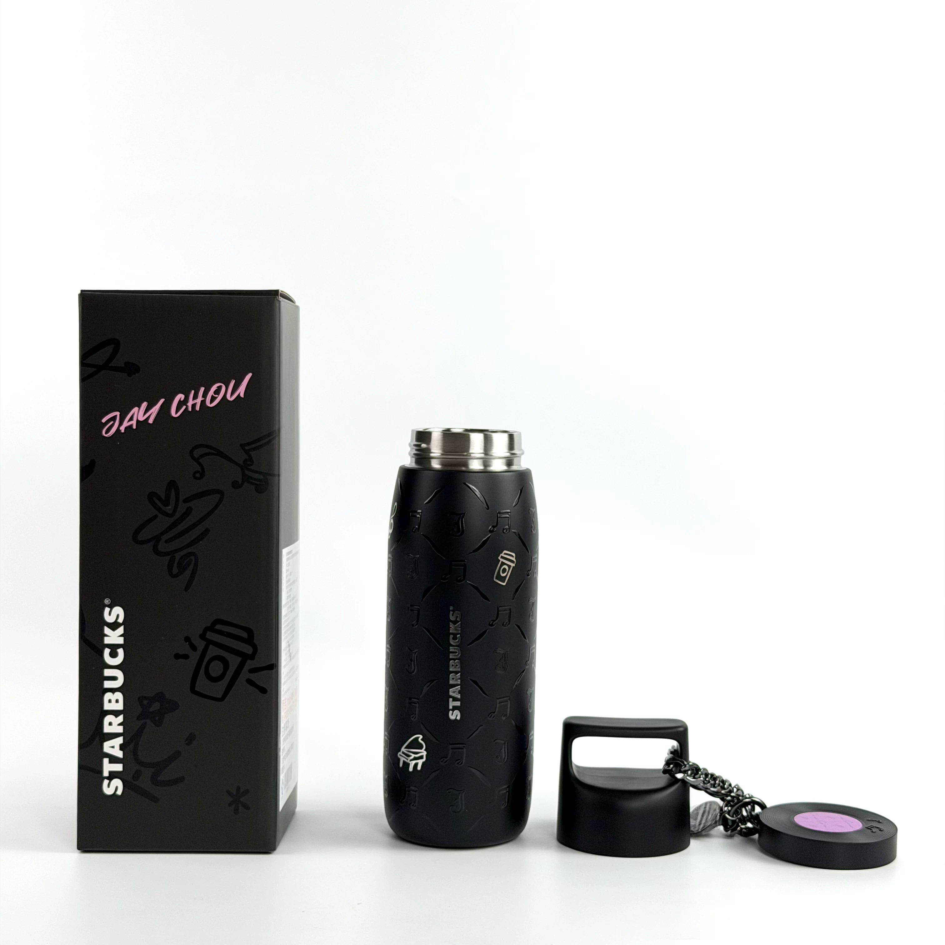 Starbucks Cup 2026 Coffee Overture JAY Jay Chou Collaboration Musical Note Print Handle Stainless Steel Insulated Cup