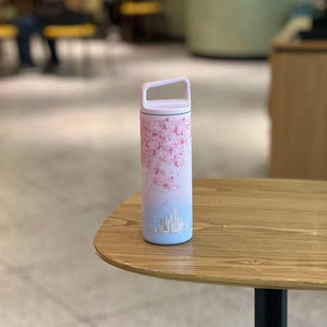 Starbucks Cup 2025 Cherry Blossom Spring Bloom Pink Girl's Heart Cold Glass Stainless Steel Straw Insulated Water Cup.