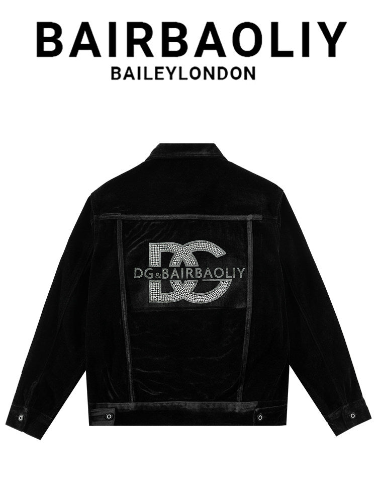 BAIRBAOLIY high-end brand collaboration chenille haute couture fabric light luxury jacket fitted men's wear
