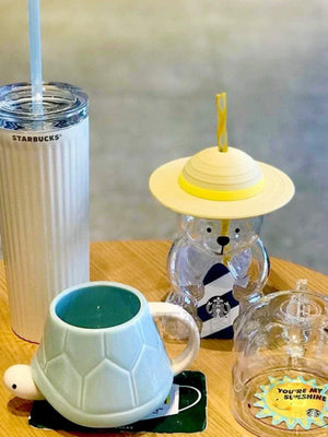 Korean Starbucks Cup Yellow Cap Bear.