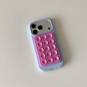 Double-sided silicone suction cup phone case holder high-value anti-drop three-dimensional suitable for Apple 17 female 2026 new model.
