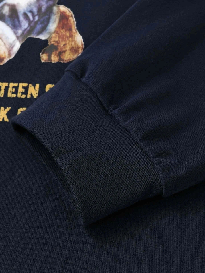 Gap هودي أصلي كاجوال برسمة دب قماش ناعم ومتين قطن نقي بأكمام مرنة للرجال والنساء