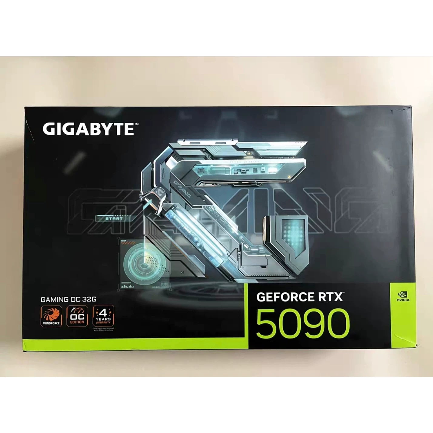 Gigabyte 5090 Magic Eagle Graphics Card Figure Radiator Module Lighting Fan Modification DIY Ornament Bad Card No Core
